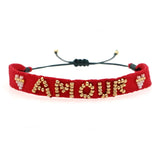 DAIIIBABYYY  -  Fabric Cloth Bracelet For Women Accessories Miyuki Beads Bracelets LOVE Jewelry Valentine's Gift Handmade Pulsera