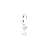 Daiiibabyyy 925 Stamp Silver Color Mini Heart Tassel Earrings for Women Girl Gift Student Pin Love Jewelry Dropship