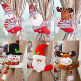 Daiiibabyyy Christmas Curtain Holder Santa Elk Cristmas Ornaments Merry Christmas Decorations For Home Xmas Gifts Noel Navidad 2024 New Year