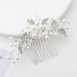 DAIIIBABYYY  - 1pc Bridal Hairpins Wedding Pearl Flower Crystal Bridesmaid Hair Pins metal gift women girl Hairdressing Hair Accessories