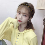 Daiiibabyyy  Vintage Hair Band Women Bezel Elegant Colorful Korean Acetate Headbands for Hair Woman Hair Hoop Bezel for Hair Hair Accessories