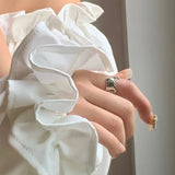 Daiiibabyyy Women Fashion Trendy Exaggerated Ring Punk Simple Style Female Cool Design Finger Creative Gold Silver Color Jewelry Gift Hot