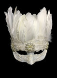 DAIIIBABYYY  -  H3312 Custom White Feather Eye Mask Women Adult Halloween Christmas Party Ball Cute Beauty Fashion Elegant Masks Accessories