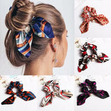 DAIIIBABYYY  -  New Chiffon Bowknot Elastic Hair Bands For Women Girls Solid Scrunchies Headband Hair Ties Ponytail Holder Hair Accessories