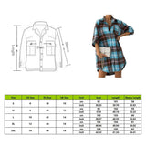 Daiiibabyyy Long Shirt Dress Women Blouse Oversized Button Plaid Shirt Flannel Shirt for Women Casual Fashion Tops Blouse 2024
