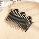 Daiiibabyyy  Haimeikang Fashion Ponytail Clip Hair Combs Women Rhinestone Pearl Barrettes New Hair Maker Bun Hair Accessories Hairpins