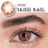 Daiiibabyyy  1 Pair Colorcon sharingan itachi Contact Lens Transparent Fancy Vision Dragon Fresh Halloween Cos Eye Pink Lenses