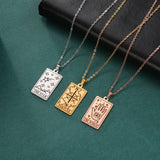 DAIIIBABYYY  -  Tarot Brand Pendant Stainless Steel Necklace Men's And Women's Fashionable Retro Anniversary Jewelry Gift New 2024