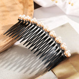 Daiiibabyyy  Haimeikang Fashion Ponytail Clip Hair Combs Women Rhinestone Pearl Barrettes New Hair Maker Bun Hair Accessories Hairpins