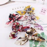 DAIIIBABYYY  -  New Chiffon Bowknot Elastic Hair Bands For Women Girls Solid Scrunchies Headband Hair Ties Ponytail Holder Hair Accessories