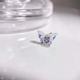 DAIIIBABYYY  -  1PC Bow-knot Helix Piercing Cartilage Earring Stainless Steel Colorful Acrylic Heart Ear Stud Tragus 16G Gauge Body Jewelry