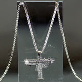 DAIIIBABYYY  -  Wholesale Fashion Mens Boys Necklaces Hand Pistol Gun Pendant Necklace Men Biker Black Gold-color Hip Hop Colar Jewelry