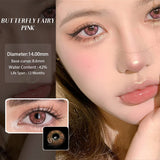 Daiiibabyyy  1 Pair Colorcon sharingan itachi Contact Lens Transparent Fancy Vision Dragon Fresh Halloween Cos Eye Pink Lenses