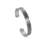 DAIIIBABYYY  -   Loop Celtic Cross Pattern Stainless Steel Bracelet for Men and Women Fashion Retro Good Luck Talisman Birthday Gift New