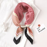 DAIIIBABYYY  -  New Spring Square Neck Scarf Women Bandana Hair Band Design Print Dot Female Foulard Headband Shawl Wrap Neckerchief