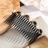 Daiiibabyyy  Haimeikang Fashion Ponytail Clip Hair Combs Women Rhinestone Pearl Barrettes New Hair Maker Bun Hair Accessories Hairpins