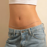 DAIIIBABYYY  -  Sexy Vintage Aesthetic Belly Chain Thin Beads Link Body Chain Waist Chain Belt Y2K Streetwear Summer Women Fashion Body Jewelry