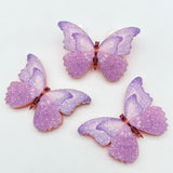 Daiiibabyyy 10pcs/Lot Glitter Lovely Butterfly Appliques Felt Patches For Crafts Clothing DIY Scrapbooking Accessories G78