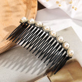 Daiiibabyyy  Haimeikang Fashion Ponytail Clip Hair Combs Women Rhinestone Pearl Barrettes New Hair Maker Bun Hair Accessories Hairpins