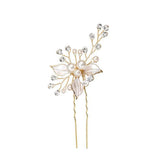 DAIIIBABYYY  - 1pc Bridal Hairpins Wedding Pearl Flower Crystal Bridesmaid Hair Pins metal gift women girl Hairdressing Hair Accessories