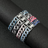 DAIIIBABYYY  -  Miami Pink Cuban Bracelet Rock Street Hip Hop Chain Glamour Rapper Jewelry