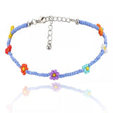 DAIIIBABYYY  -  Korean Flower Choker Necklace for Women Boho Acrylic Clavicle Chain Short Necklaces Fashion Jewelry