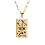 DAIIIBABYYY  -  Tarot Brand Pendant Stainless Steel Necklace Men's And Women's Fashionable Retro Anniversary Jewelry Gift New 2024