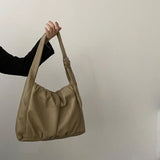 Daiiibabyyy Winter New Black Tote Bag Female Large Capacity Shoulder Bag Casual Commuter Handbag Travel Bag Girls Bookbags Top-handle Bag