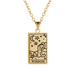 DAIIIBABYYY  -  Tarot Brand Pendant Stainless Steel Necklace Men's And Women's Fashionable Retro Anniversary Jewelry Gift New 2024
