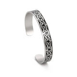 DAIIIBABYYY  -   Loop Celtic Cross Pattern Stainless Steel Bracelet for Men and Women Fashion Retro Good Luck Talisman Birthday Gift New