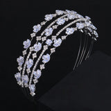 Daiiibabyyy  Wedding Multi-layer Zircon Hair Band Luxury Crystal Tiara Headdress Bride Accessories Hair Band