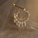 Daiiibabyyy  Newly Crystal Dangle Earrings Pearls Jewelry Boho Women Wedding Gifts Hot Party Statement Earrings Accessories