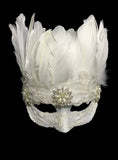 DAIIIBABYYY  -  H3312 Custom White Feather Eye Mask Women Adult Halloween Christmas Party Ball Cute Beauty Fashion Elegant Masks Accessories