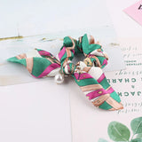 DAIIIBABYYY  -  New Chiffon Bowknot Elastic Hair Bands For Women Girls Solid Scrunchies Headband Hair Ties Ponytail Holder Hair Accessories