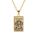 DAIIIBABYYY  -  Tarot Brand Pendant Stainless Steel Necklace Men's And Women's Fashionable Retro Anniversary Jewelry Gift New 2024