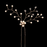 DAIIIBABYYY  - 1pc Bridal Hairpins Wedding Pearl Flower Crystal Bridesmaid Hair Pins metal gift women girl Hairdressing Hair Accessories