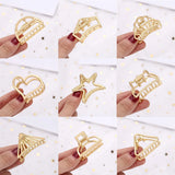 DAIIIBABYYY  - 1Pcs Simple Geometric Hollow Small Hair Claw For Women Girls Clamps Hair Crab Metal Hair Clip Claw Accessories Headwear