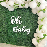 Daiiibabyyy Oh Baby Wooden Wall Sticker Baby Shower Decorations Boy Girl Babyshower 1st Birthday Party Backdrop Christening Wedding Supplies