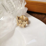 Daiiibabyyy Women Fashion Trendy Exaggerated Ring Punk Simple Style Female Cool Design Finger Creative Gold Silver Color Jewelry Gift Hot