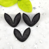Daiiibabyyy 30pcs/lot 28*36mm Mixed Padded Shiny/Glittered Rabbit ear Shape Appliques For Kid DIY Patch And Baby Headwere Accessorie