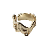 Daiiibabyyy Women Fashion Trendy Exaggerated Ring Punk Simple Style Female Cool Design Finger Creative Gold Silver Color Jewelry Gift Hot