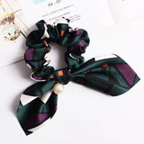 DAIIIBABYYY  -  New Chiffon Bowknot Elastic Hair Bands For Women Girls Solid Scrunchies Headband Hair Ties Ponytail Holder Hair Accessories