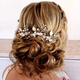 DAIIIBABYYY  - 1pc Bridal Hairpins Wedding Pearl Flower Crystal Bridesmaid Hair Pins metal gift women girl Hairdressing Hair Accessories