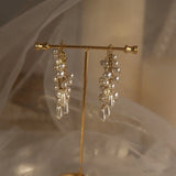 Daiiibabyyy  Newly Crystal Dangle Earrings Pearls Jewelry Boho Women Wedding Gifts Hot Party Statement Earrings Accessories