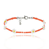 DAIIIBABYYY  -  Kpop Flower Anklet Bracelet Women  Fashion Colorful Seed Beads Chain Charm Bracelet On The Leg Boho Jewelry