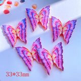 Daiiibabyyy 10pcs/Lot Glitter Lovely Butterfly Appliques Felt Patches For Crafts Clothing DIY Scrapbooking Accessories G78