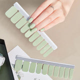 Daiiibabyyy Freshness Ins Grass Green Fashion Nail Art Stickers Collection Manicure DIY Nail Polish Strips Wraps for Party Decor