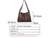 Daiiibabyyy Winter New Black Tote Bag Female Large Capacity Shoulder Bag Casual Commuter Handbag Travel Bag Girls Bookbags Top-handle Bag