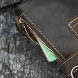 DAIIIBABYYY  -  Crazy Horse Leather Waist Belt Bag Multifunction Casual Daily wait pack Small Messenger Shoulder Bag mini Designer Phone Pouch