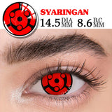 Daiiibabyyy  1 Pair Colorcon sharingan itachi Contact Lens Transparent Fancy Vision Dragon Fresh Halloween Cos Eye Pink Lenses